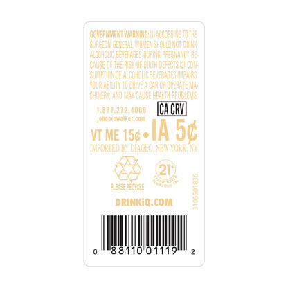 Johnnie Walker Blended Scotch Black Label 12 Yr 80 - 375ML - Back Label
