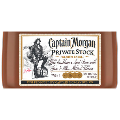 Captain Morgan Spiced Rum Private Stock 80 - 750ML - Front Label