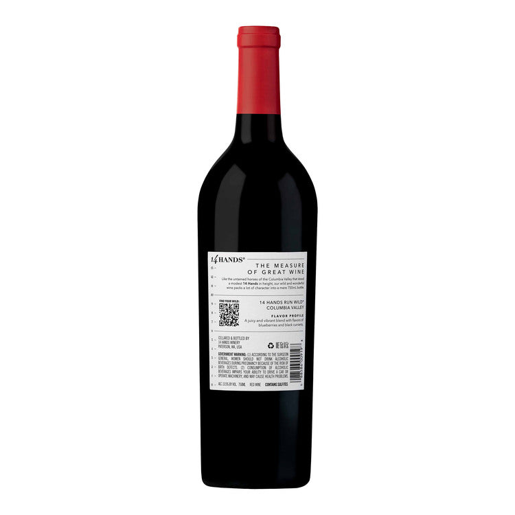 14 Hands Juicy Red Blend Run Wild Columbia Valley - 750ML - Back