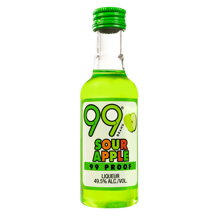 99 Brand Sour Apple Fruit Liqueur 99 - 50ML - Front