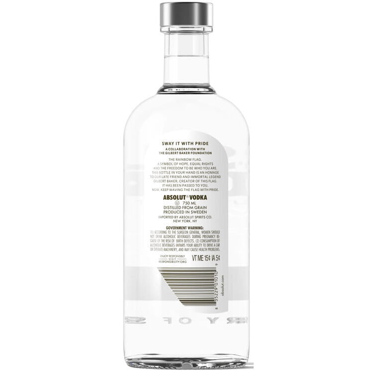 Absolut Vodka Colors Limited Edition 80 - 750ML - Back