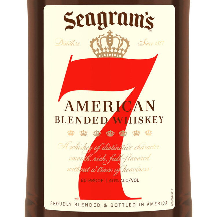 Seagram's Blended American Whiskey 7 Crown 80 - 1.75L - Front Label