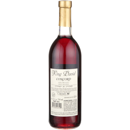 King David Concord New York - 750ML - Back