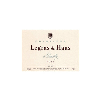 Legras & Haas Champagne Brut Rose - 1.5L - Front Label