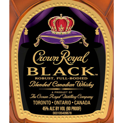 Crown Royal Canadian Whisky Black 90 - 375ML - Front Label