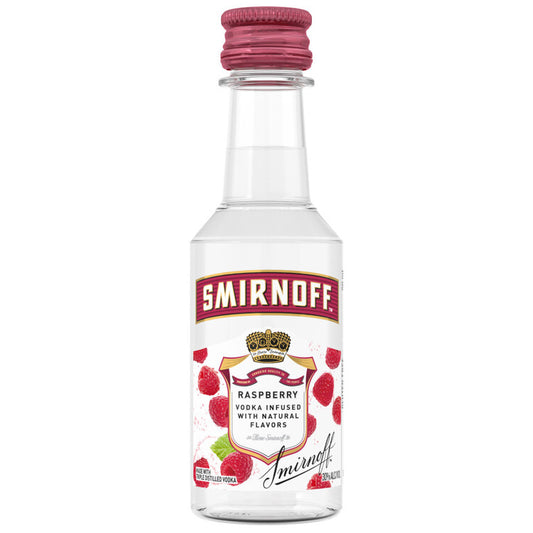 Smirnoff Vodka Raspberry Flavored 60 - 50ML - Front