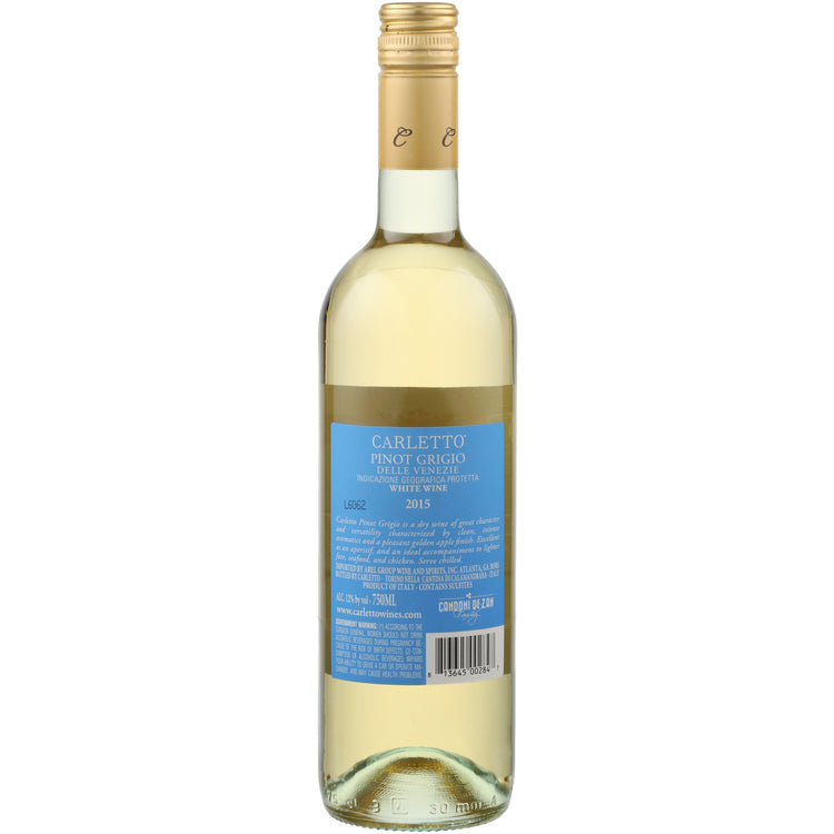 Carletto Pinot Grigio Delle Venezie - 750ML - Back