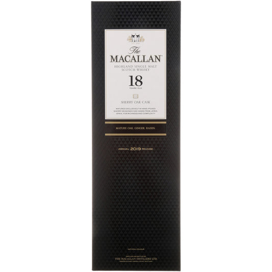 The Macallan Single Malt Scotch Sherry Oak Cask 18 Yr 86 - 750ML - Front