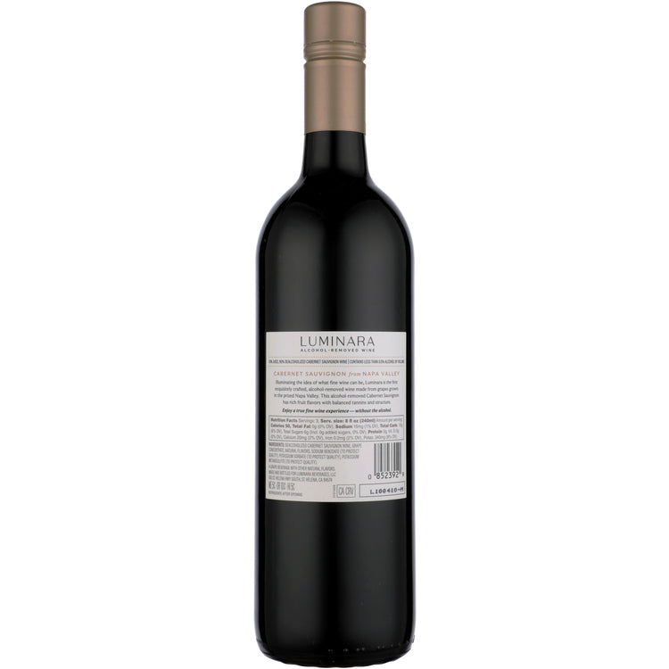 Luminara Cabernet Sauvignon Napa Valley  Alcohol Removed - 750ML - Back