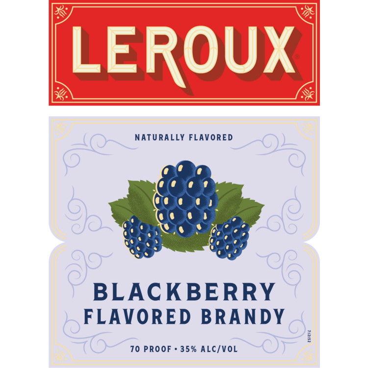 Leroux Blackberry Brandy Liqueur 70 - 1.0L - Front Label