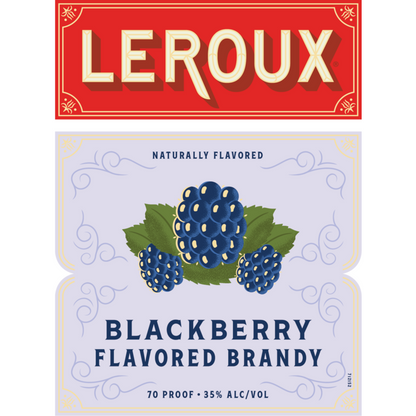 Leroux Blackberry Brandy Liqueur 70 - 1.0L - Front Label
