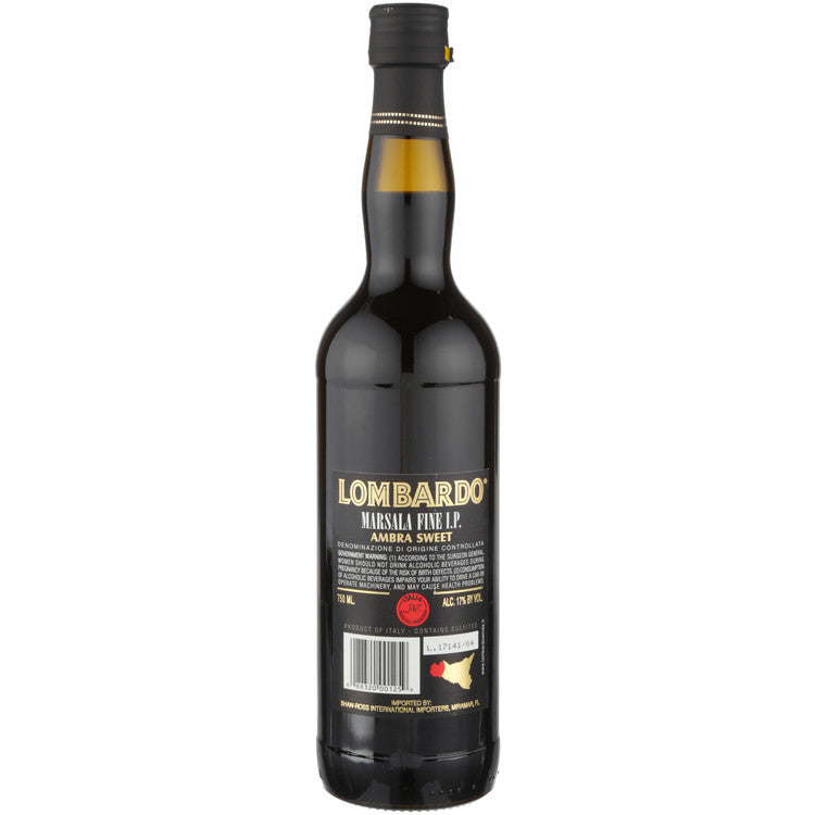 Lombardo Marsala Ambra Sweet Fine I.P. - 750ML - Back