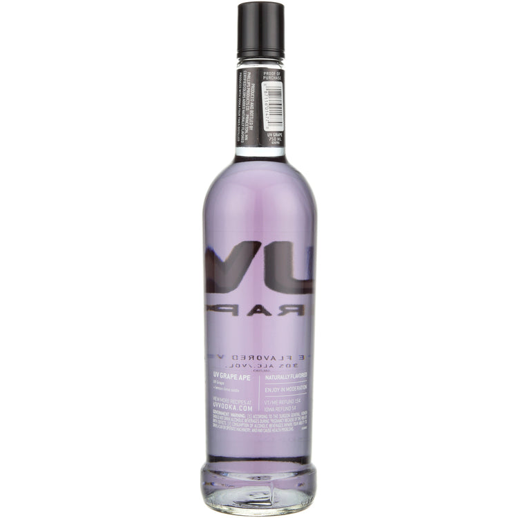 Uv Grape Flavored Vodka 60 - 750ML - Back