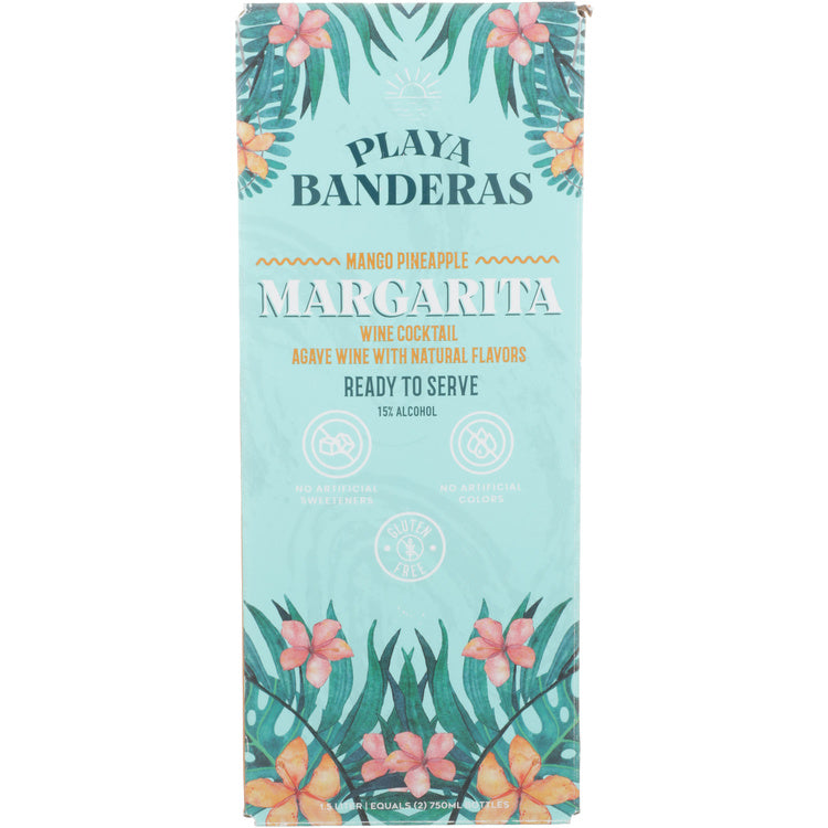 Playa Banderas Spicy Mango Margarita Wine Based Cocktail - 1.5L - Front