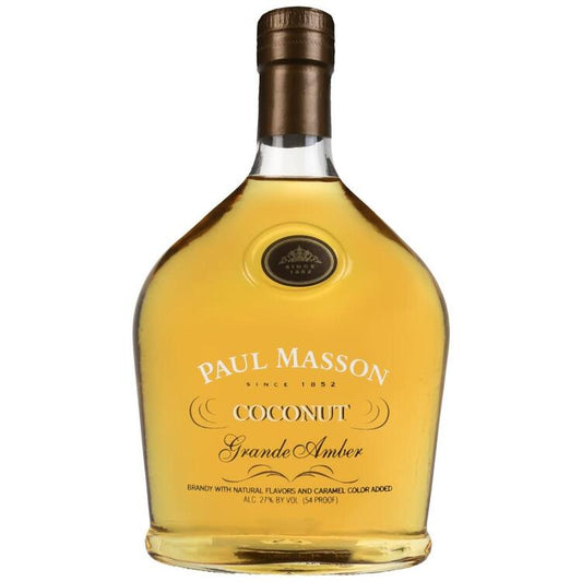 Paul Masson Coconut Flavored Brandy Grande Amber 54 - 750ML - Front