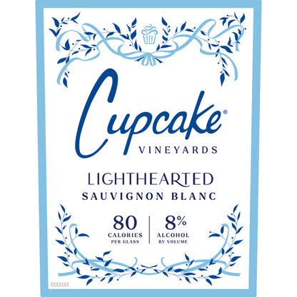 Cupcake Sauvignon Blanc Light Hearted 80 Calories Per 5 Oz California - 750ML - Front Label