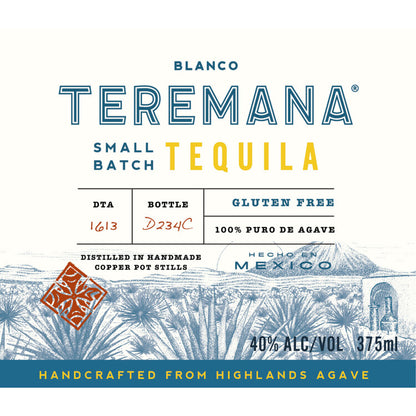 Teremana Tequila Blanco Small Batch 80 - 375ML - Front Label