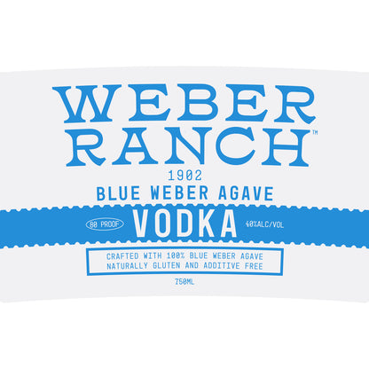 Weber Ranch 1902 Vodka 80 - 1.0L - Front Label