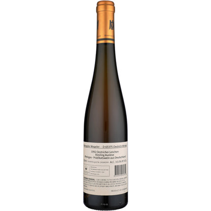 Weinguter Wegeler Riesling Auslese Oestricher Lenchen 1992 - 500ML - Back