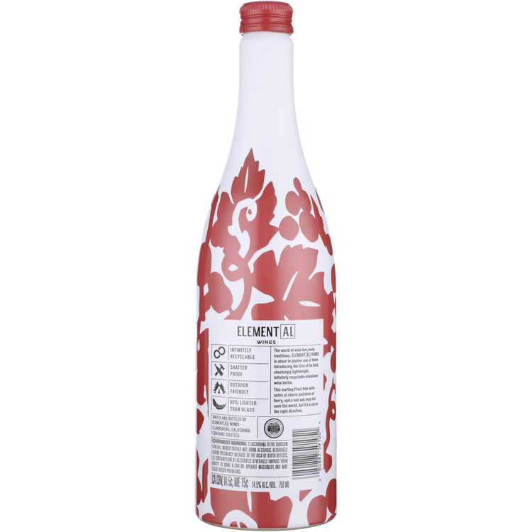 Element Al Wines Pinot Noir California 2022 - 750ML - Back