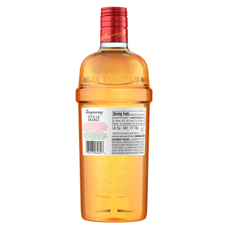 Tanqueray Sevilla Orange Flavored Gin 82.6 - 750ML - Back