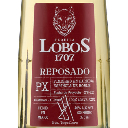 Lobos 1707 Tequila Reposado 80 - 375ML - Front Label