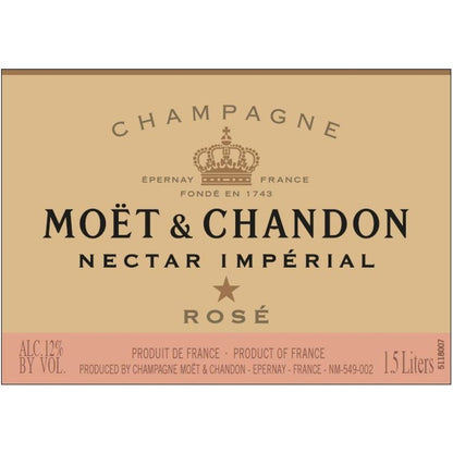 Moet & Chandon Champagne Nectar Imperial Rose - 1.5L - Front Label
