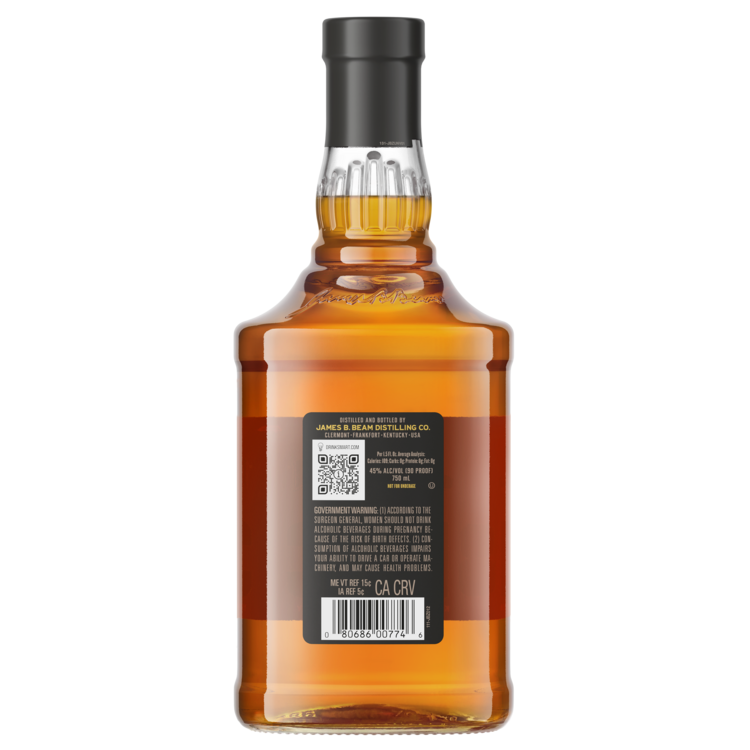 Jim Beam Straight Bourbon Black 7 Yr 90 - 750ML - Back