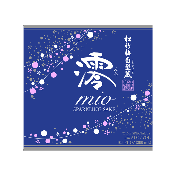 Sho Chiku Bai Sparkling Sake Mio Shirakabe Gura - 300ML - Front Label
