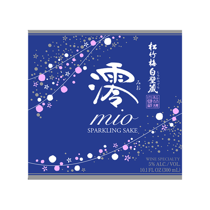 Sho Chiku Bai Sparkling Sake Mio Shirakabe Gura - 300ML - Front Label