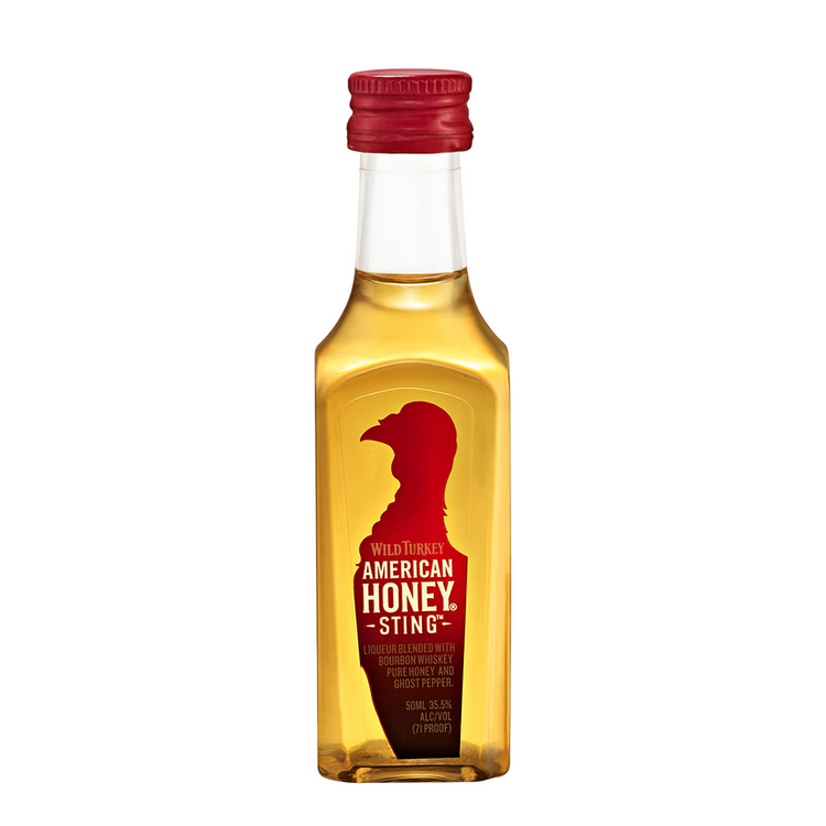 Wild Turkey Whiskey Liqueur With Ghost Peppers American Honey Sting 71 - 50ML - Front