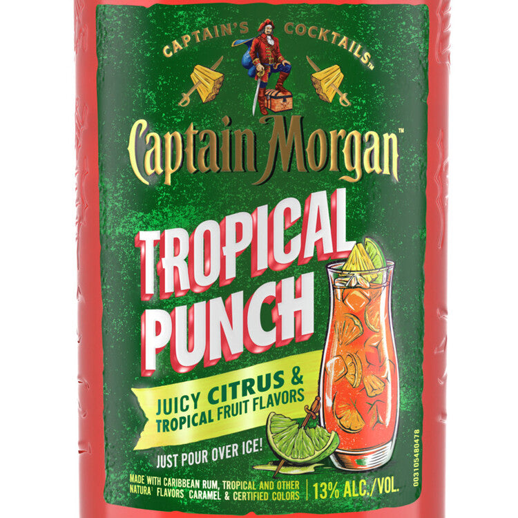 Captain Morgan Tropical Punch Cocktail 26 - 1.75L - Front Label