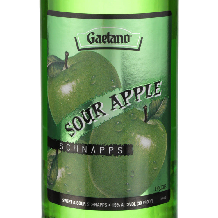 Gaetano Sour Apple Schnapps 30 - 1.0L - Front Label