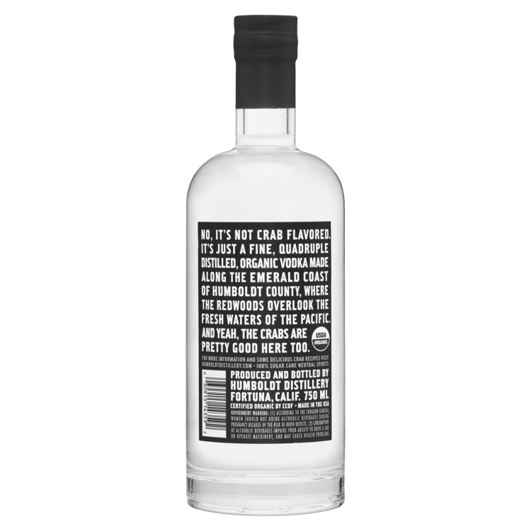 Humboldt Distillery Vodka Small Batch Limited Release 80 - 750ML - Back