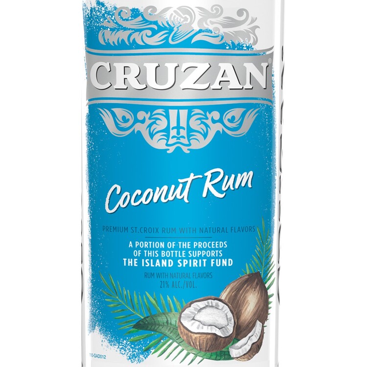 Cruzan Coconut Flavored Rum 42 - 750ML - Front Label
