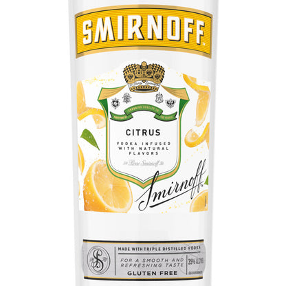 Smirnoff Vodka Citrus Flavored 60 - 1.0L - Front Label