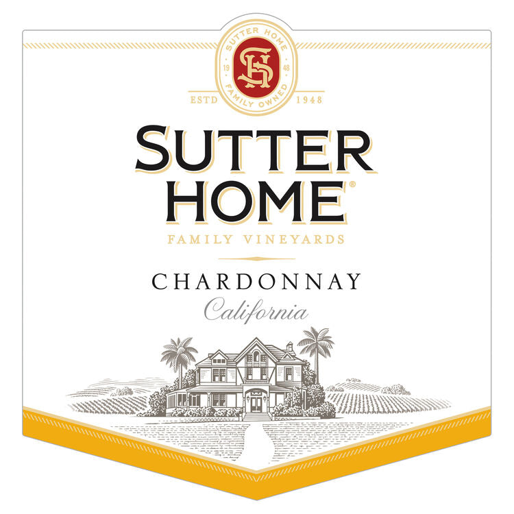 Sutter Home Chardonnay California - 750ML - Front Label