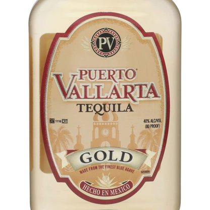 Puerto Vallarta Tequila Gold 80 - 200ML - Front Label