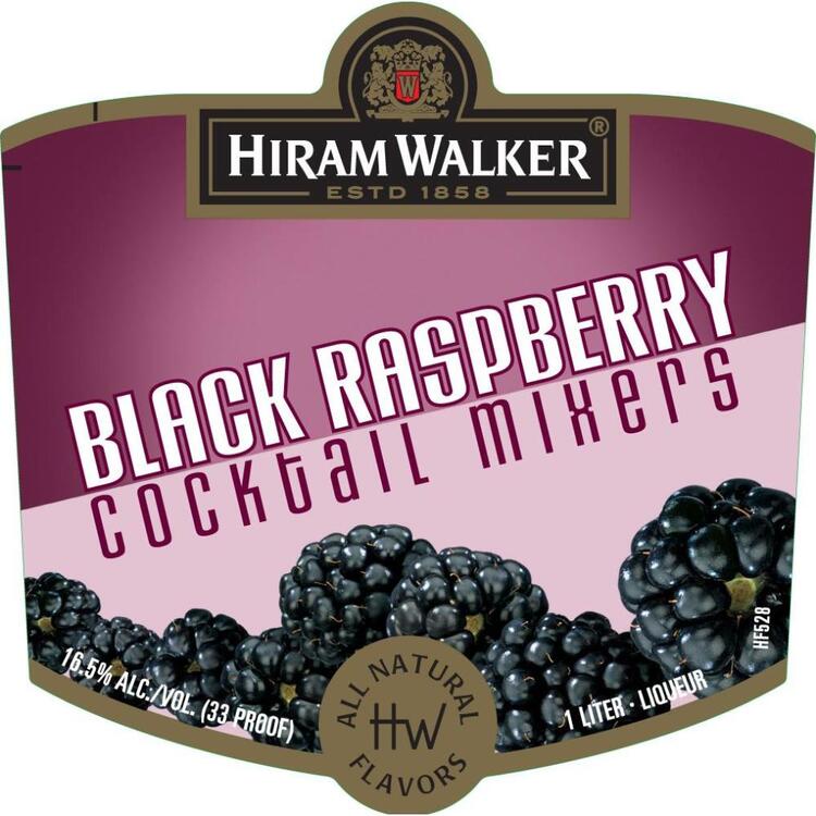 Hiram Walker Black Raspberry Liqueur 33 - 1.0L - Front Label