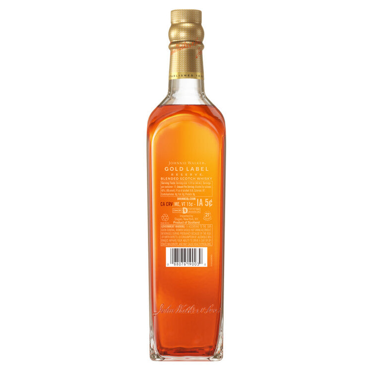 Johnnie Walker Blended Scotch Gold Label Reserve 80 - 750ML - Back