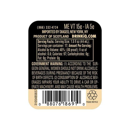 Old Parr Blended Scotch Deluxe 18 Yr 80 - 750ML - Back Label