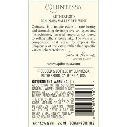 Quintessa Red Wine Rutherford 2021 - 750ML