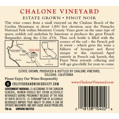 Chalone Vineyard Pinot Noir Estate Grown Chalone 2022 - 750ML