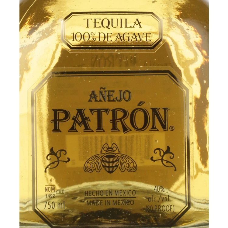Patron Tequila Anejo Bar 80 - 750ML - Front Label