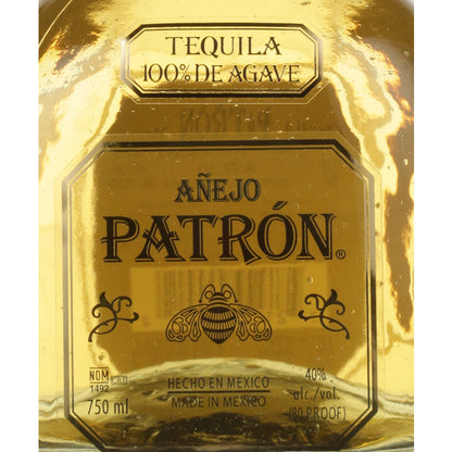 Patron Tequila Anejo Bar 80 - 750ML - Front Label