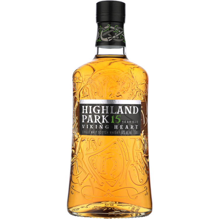 Highland Park Single Malt Scotch Viking Heart 15 Yr 88 - 750ML - Front