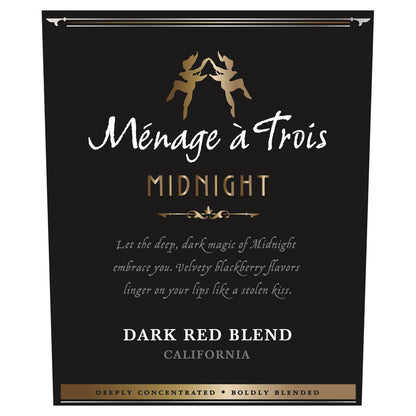 Menage A Trois Dark Red Blend Midnight California - 750ML - Front Label