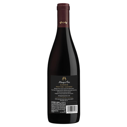 Menage A Trois Pinot Noir Luscious California - 750ML - Back