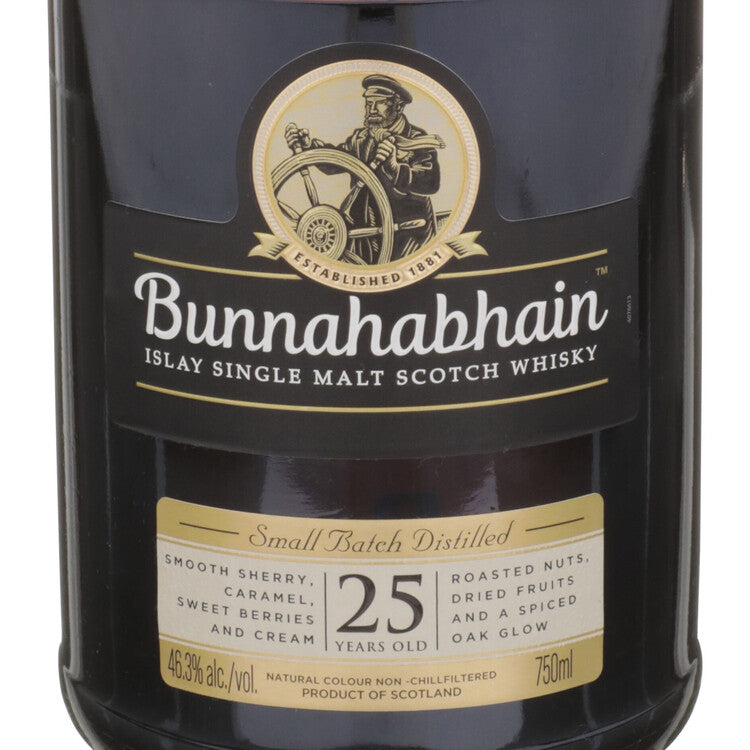 Bunnahabhain Single Malt Scotch Small Batch 25 Yr 92.6 - 750ML - Front Label