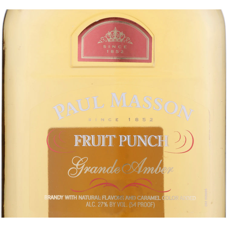Paul Masson Fruit Punch Flavored Brandy Grande Amber 54 - 375ML - Front Label